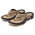 Infradito uomo 40/41 beige e marrone in materiale sintetico con suola antiscivolo