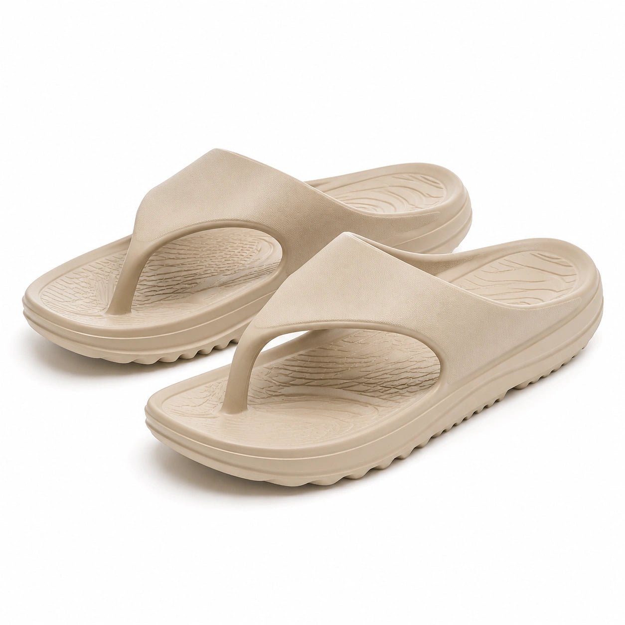 Infradito 42/43 in schiuma sintetica beige per mare e piscina con suola sagomata